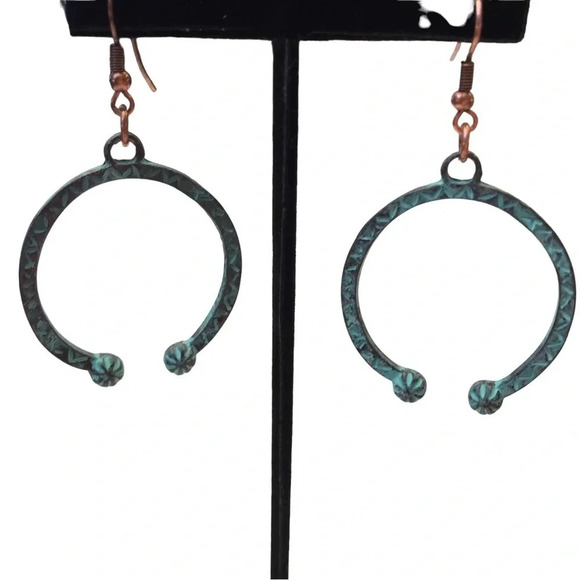 Turquoise Earrings Western Style - Picture 3 of 5